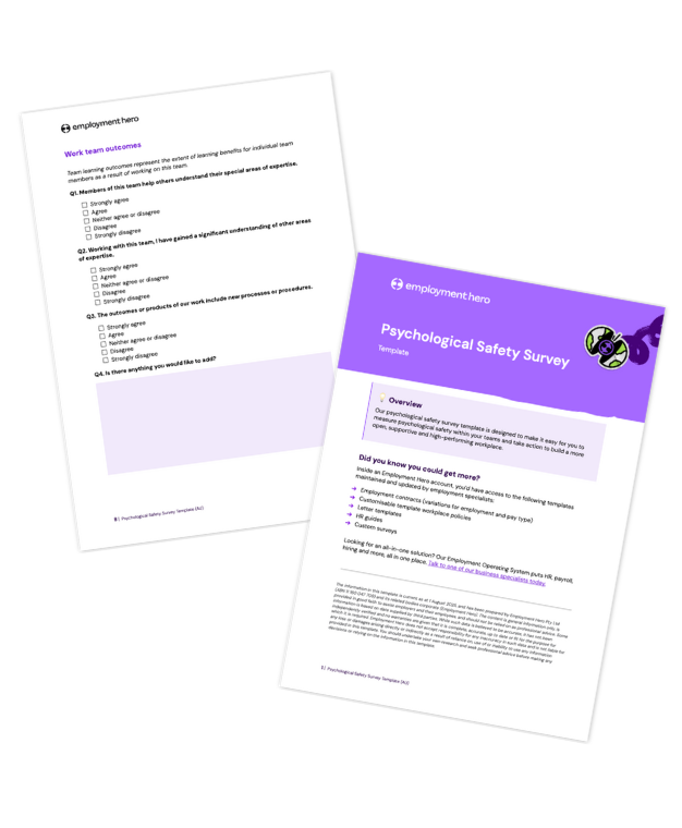 Psychological Safety Survey Questions (Free Template)