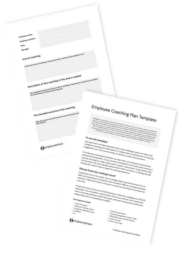 Employee Coaching Plan Template [Free Download]