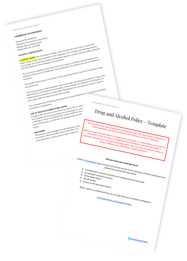 Workplace Drug and Alcohol Policy Template