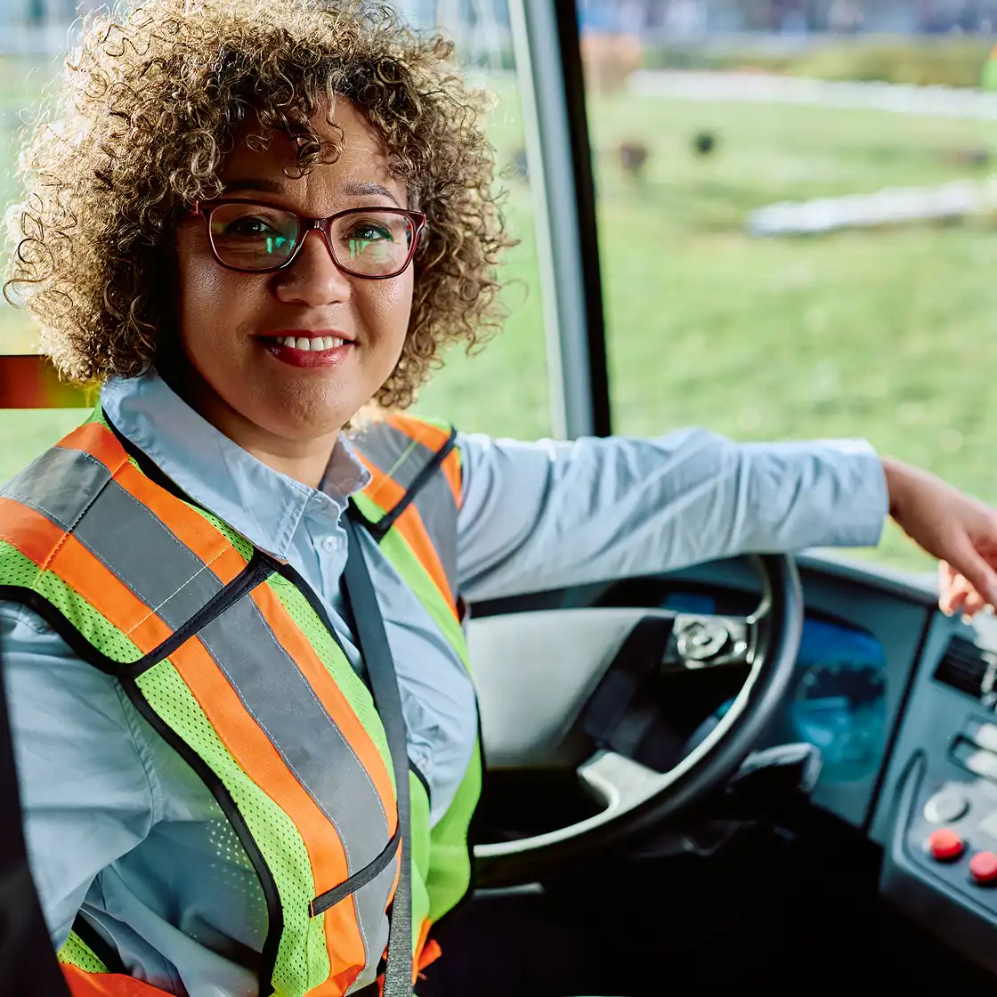 picture of a man driving a truck