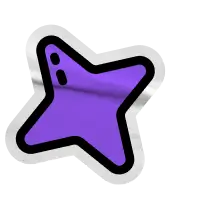 Solid purple four-pointed star