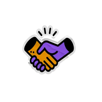 Illustration of two hands holding speech bubbles